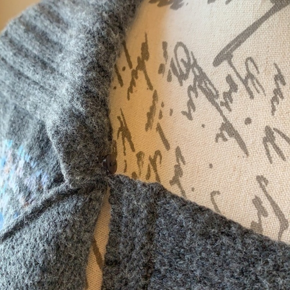 Lord & Taylor wool blend zip cardigan sweater L - Picture 3 of 9